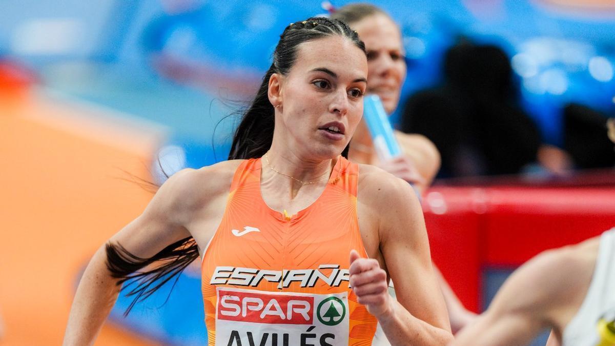 Carmen Avilés, en pleno esfuerzo durante una carrera.