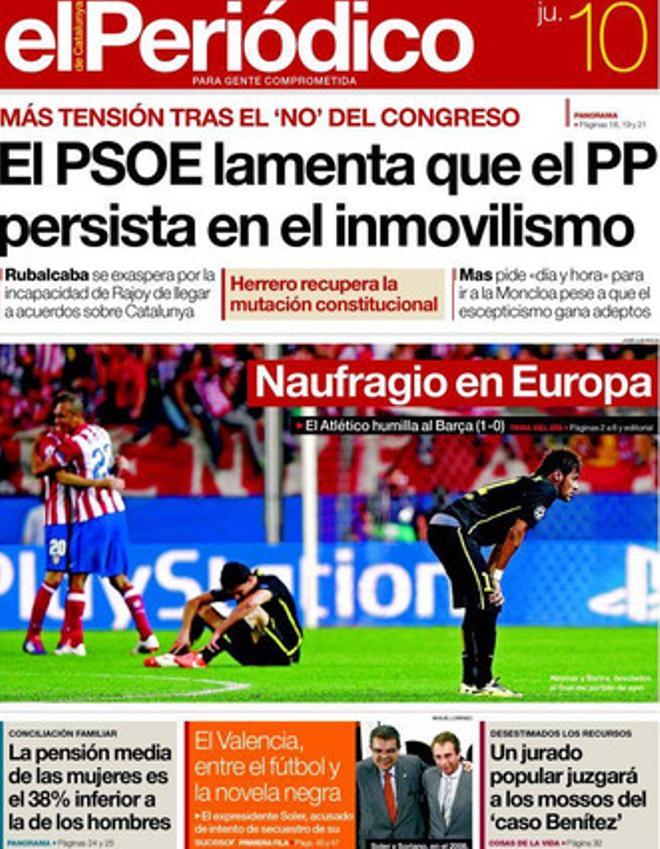 Resumen de prensa: la eliminación europea del Barça