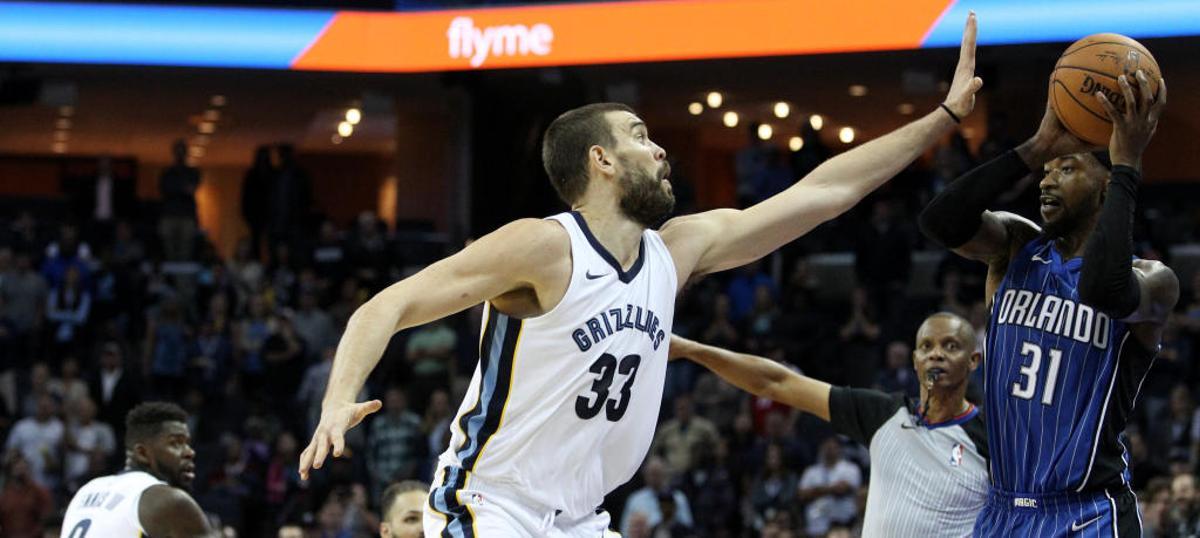 Gasol en uno de los últimos partidos de los Grizzlies.