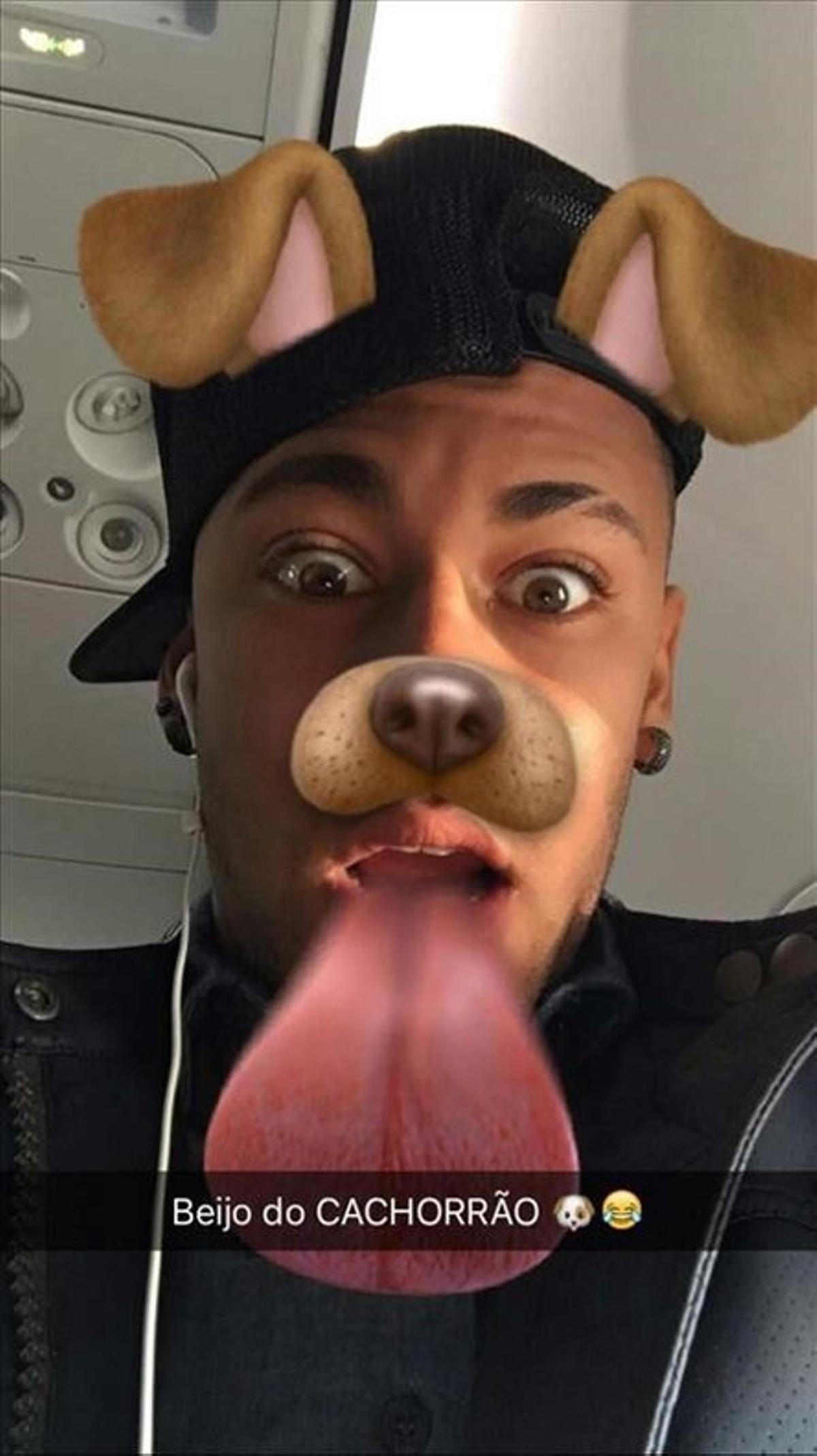 Neymar juga amb filtres Snapchat.