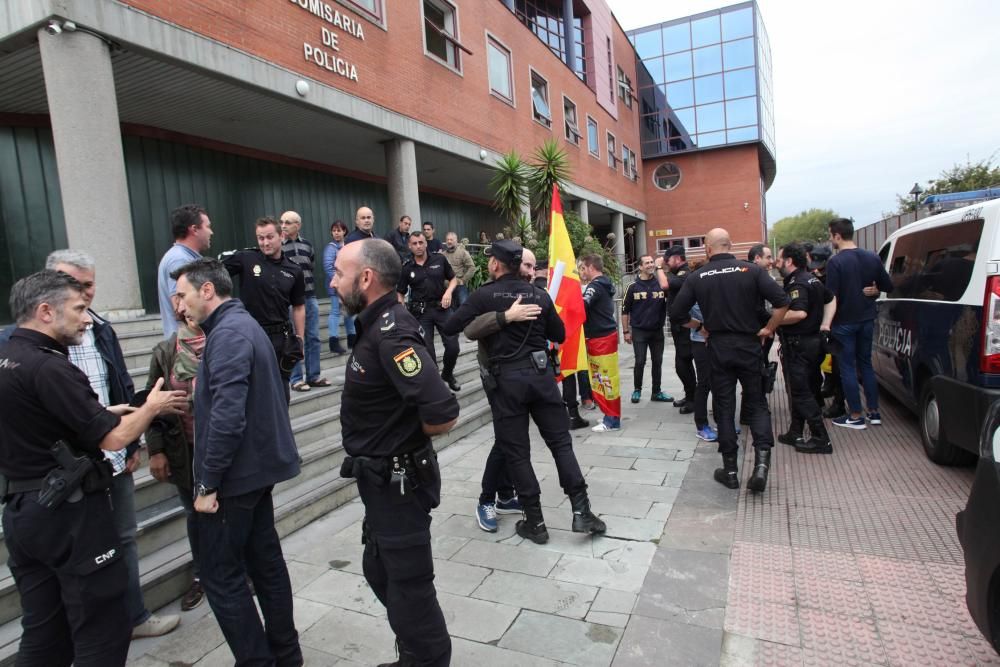 Los policías destinados en Cataluña llegan a Gijón