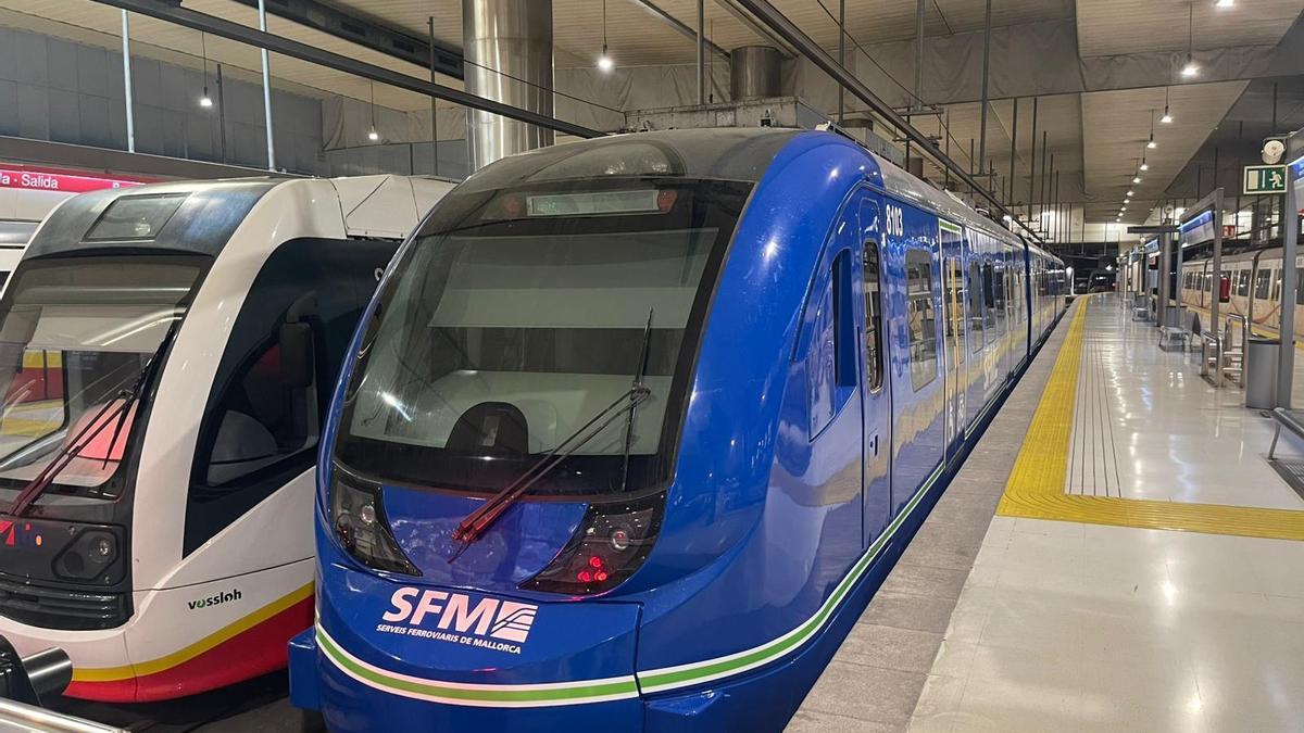 Trenes en la Estación Intermodal de Palma