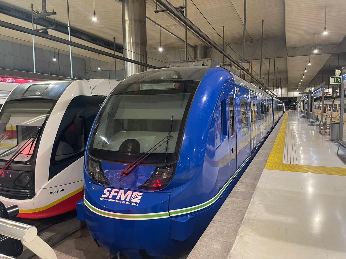 Trenes en la Estación Intermodal de Palma