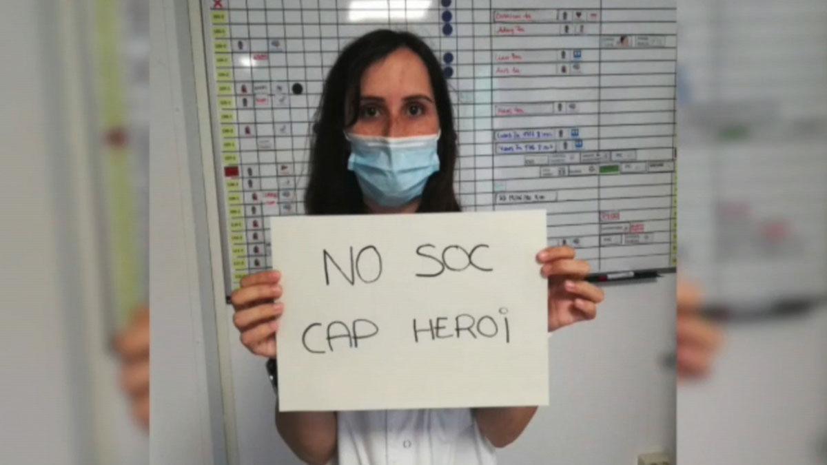 Las enfermeras catalanas envían un mensaje: "No somos heroínas"
