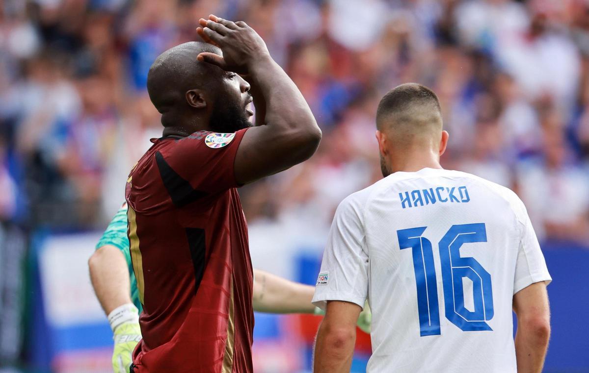 Lukaku, en la primera mitad ante Eslovaquia