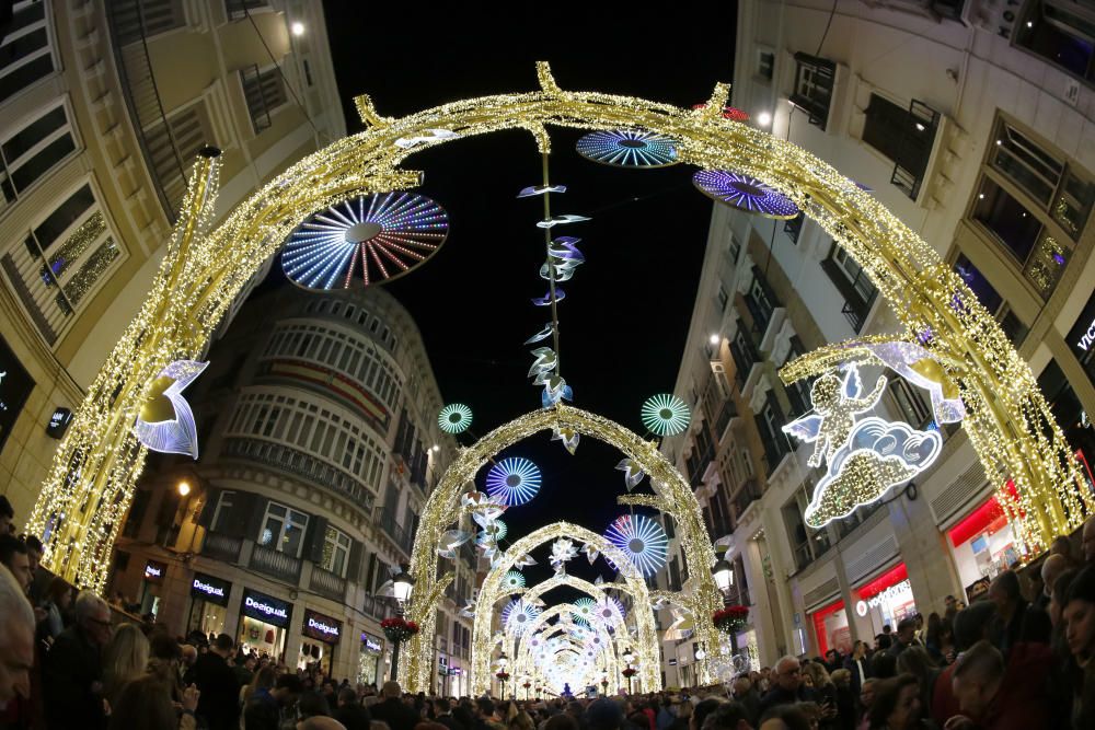 Encendido de las luces de Navidad de Larios en Málaga