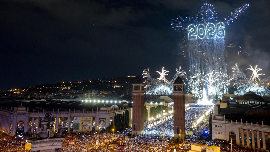 Campanades de Cap d’Any a la plaça Espanya de Barcelona