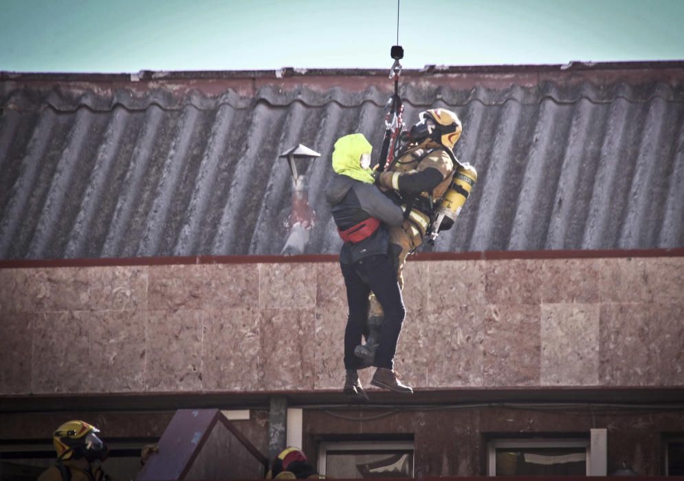 Un simulacro muy real para público escolar de Alcoy