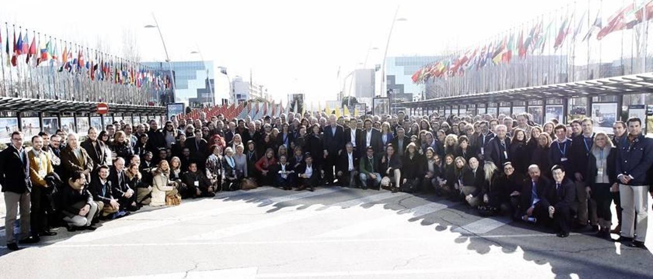 La delegación de la Comunidad Valenciana en la convención nacional del PP en Madrid.