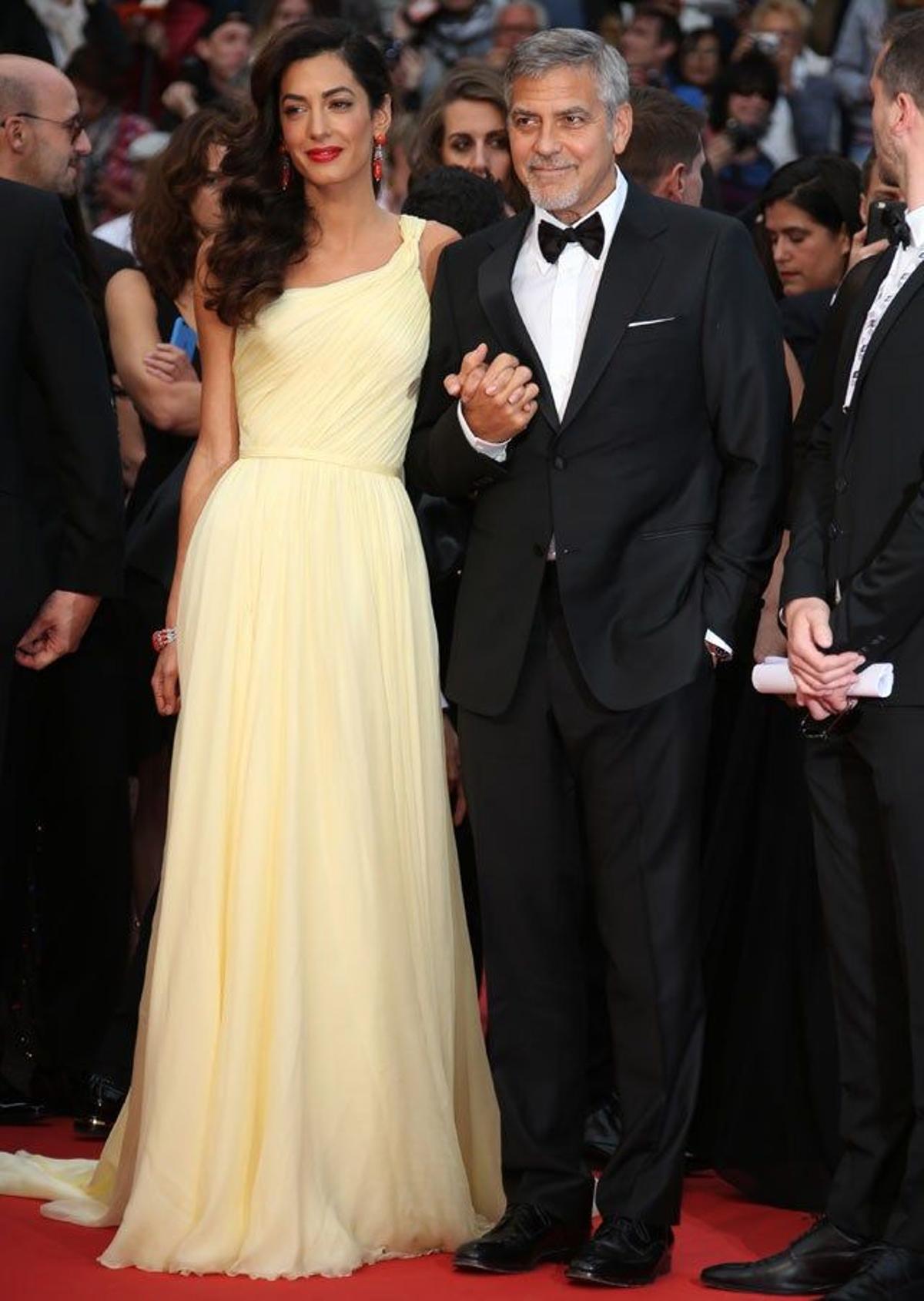 Amal y George Clooney, en la alfombra roja del Festival de Cannes.
