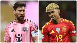 Messi y Lamine Yamal.