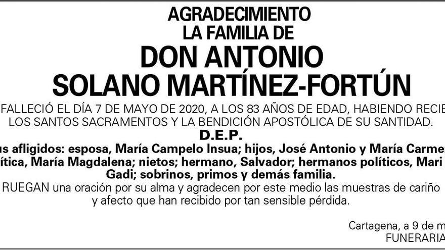 D. Antonio Solano Martínez-Fortún