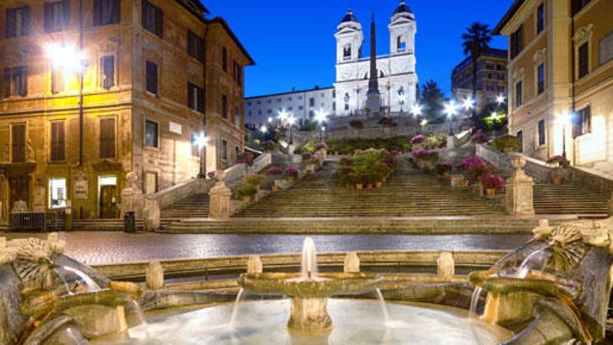 La famosa escalinata de la Plaza de España de Roma.