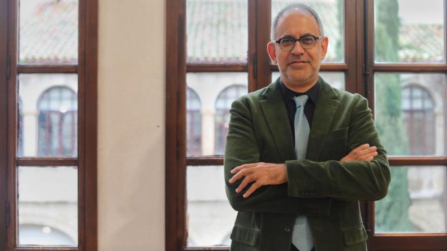 Alfredo Galán, en Zamora, durante su asistencia a la jornada celebrada en la Diputación Provincial. | Alba Prieto