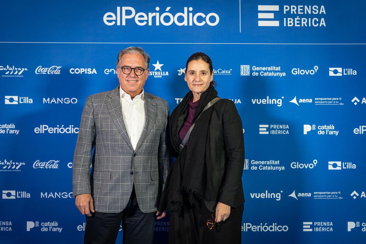 Barcelona, 24/11/2025 Sociedad. Entrega Premio Català i Catalana de lany. Photocall. PERSONAS: Ignasi Rafel Talman Group i Georgina Teixidó Directora de Marketing de Backer Mckenzie. AUTOR: MANU MITRU