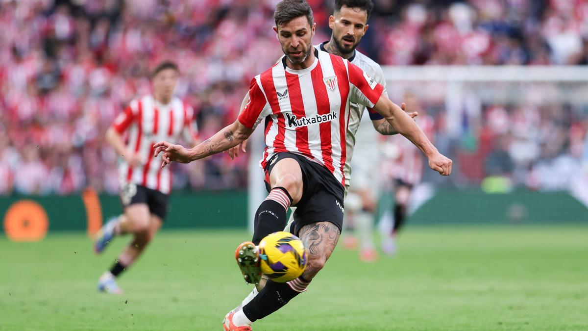 Yeray Alvarez en un partido contra el Osasuna
