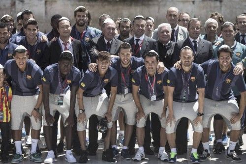 El Barcelona visita el Muro de las Lamentaciones