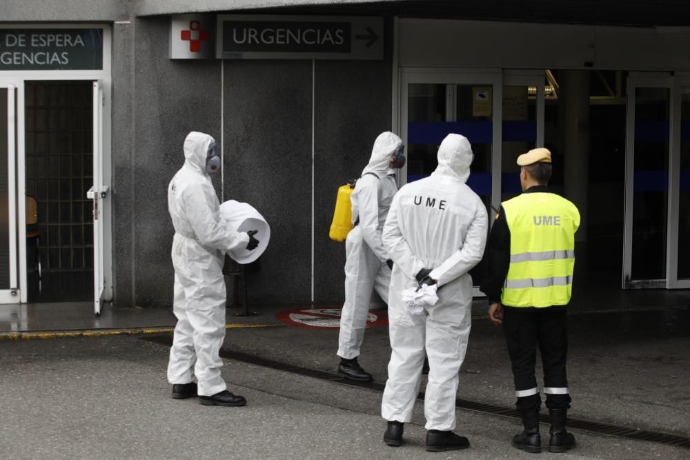 Coronavirus en Asturias: La UME, en Gijón