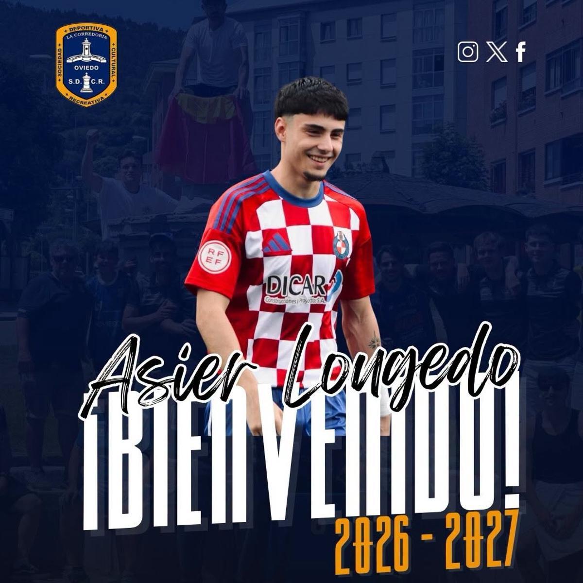 Anuncio del fichaje de Asier Lougedo.