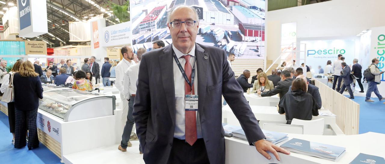 Alberto Freire, consejero delegado (CEO) de Iberconsa, este lunes en la feria de Conxemar.