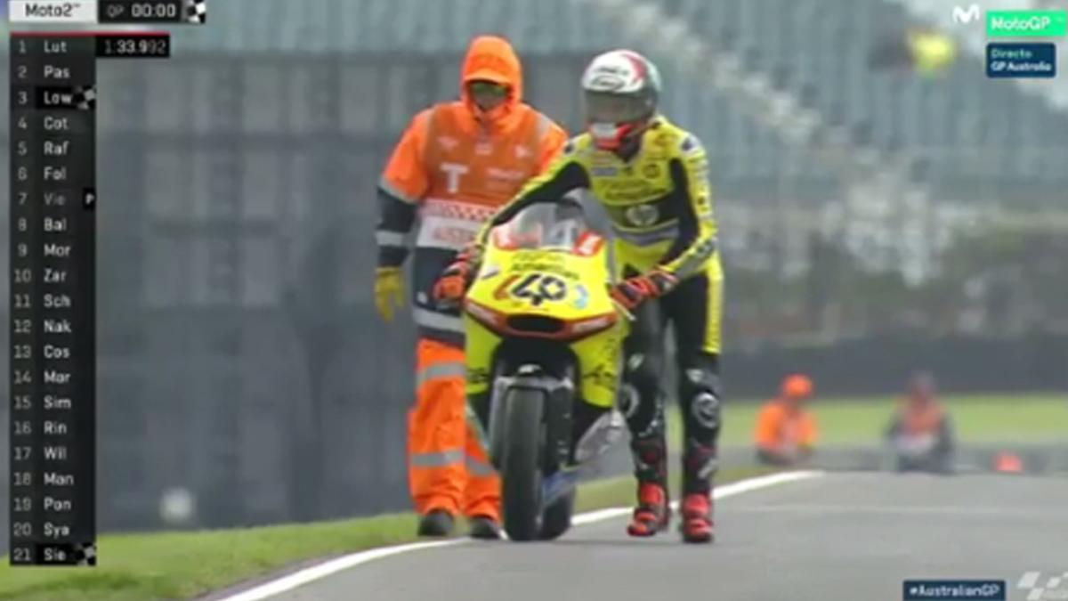 Rins terminó sin gasolina en la calificación de Australia