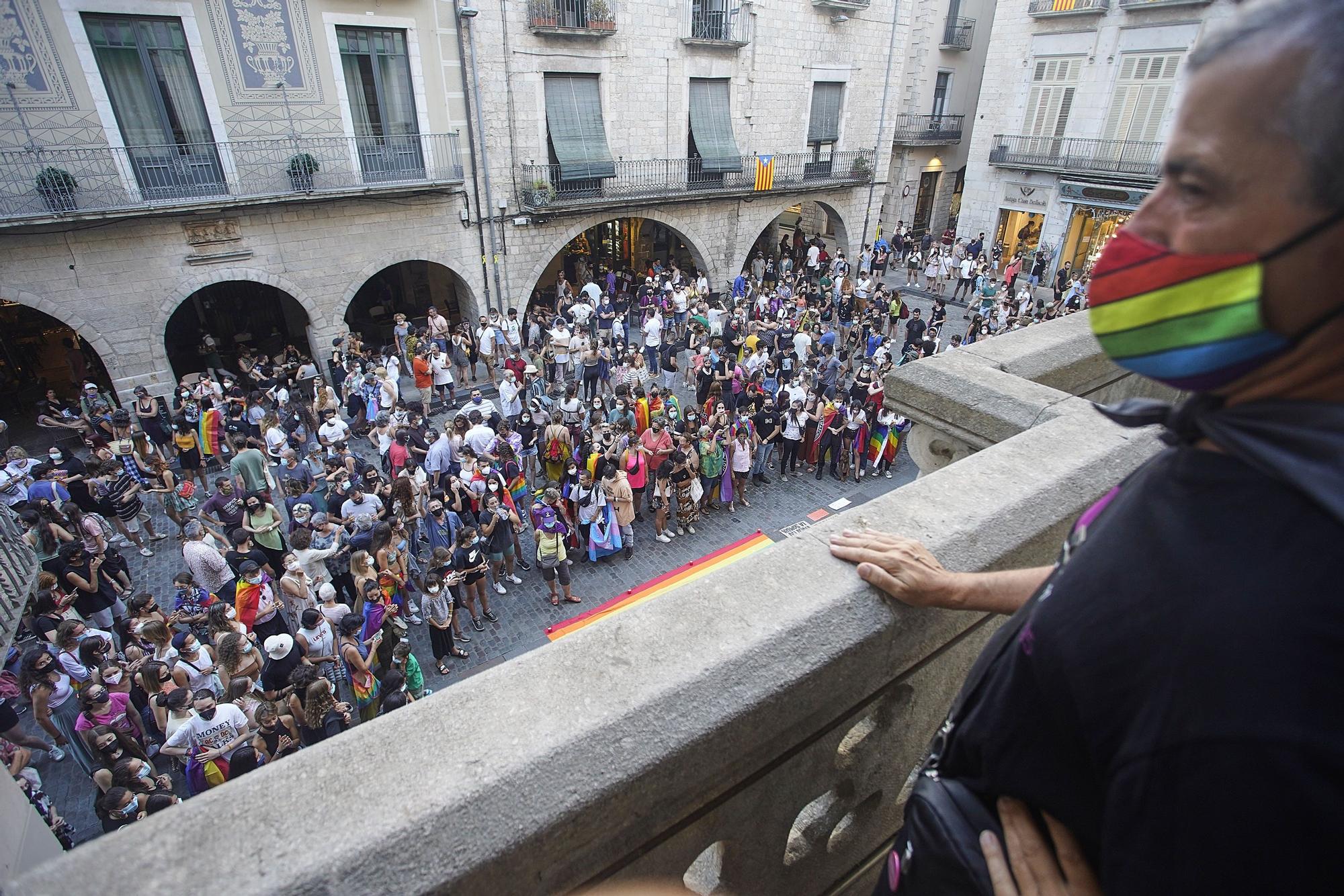 Concentració per condemnar la mort de Samuel Luiz a Girona