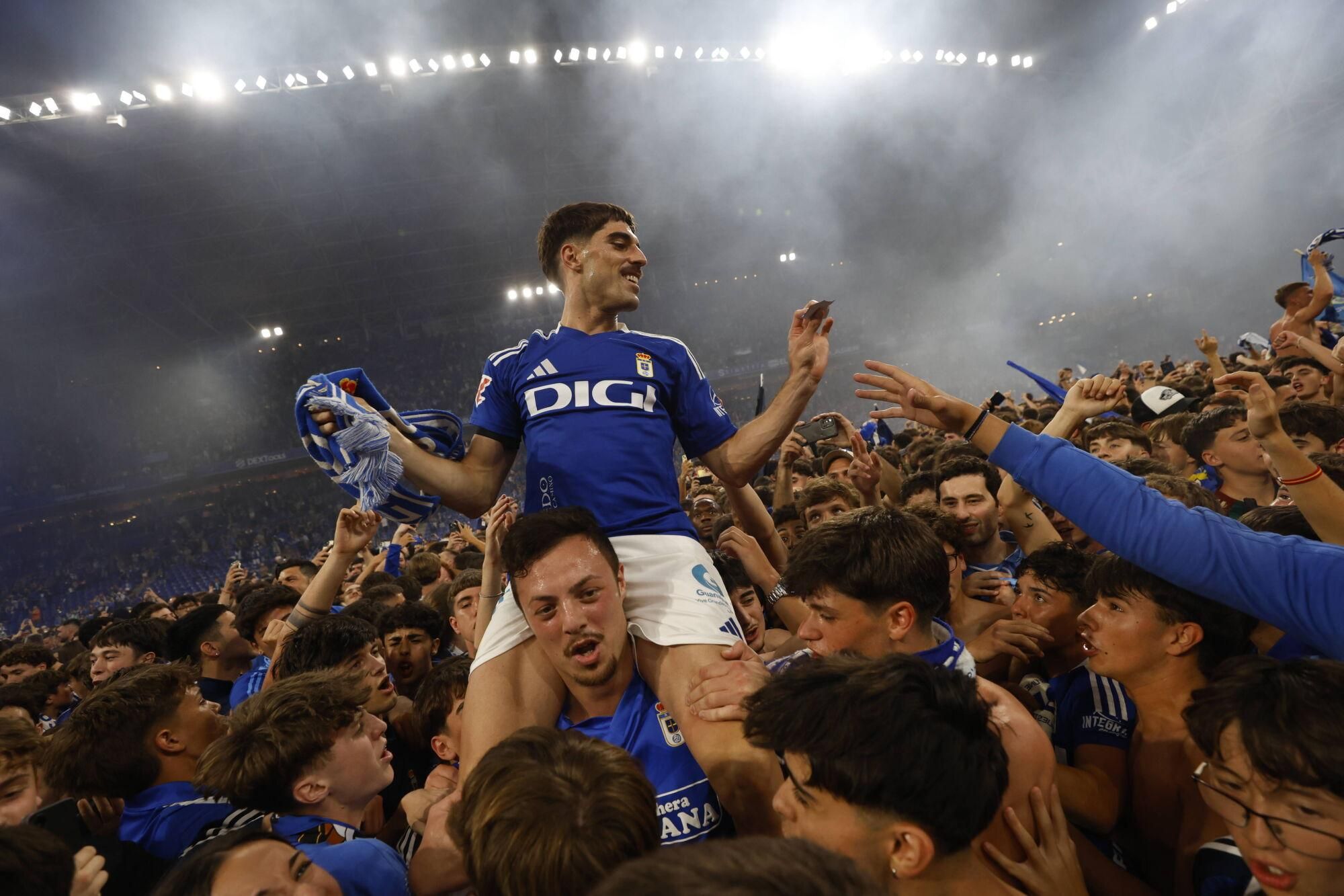 Así se vivió en el Carlos Tartiere la final del play-off entre el Real Oviedo y el Mirandés