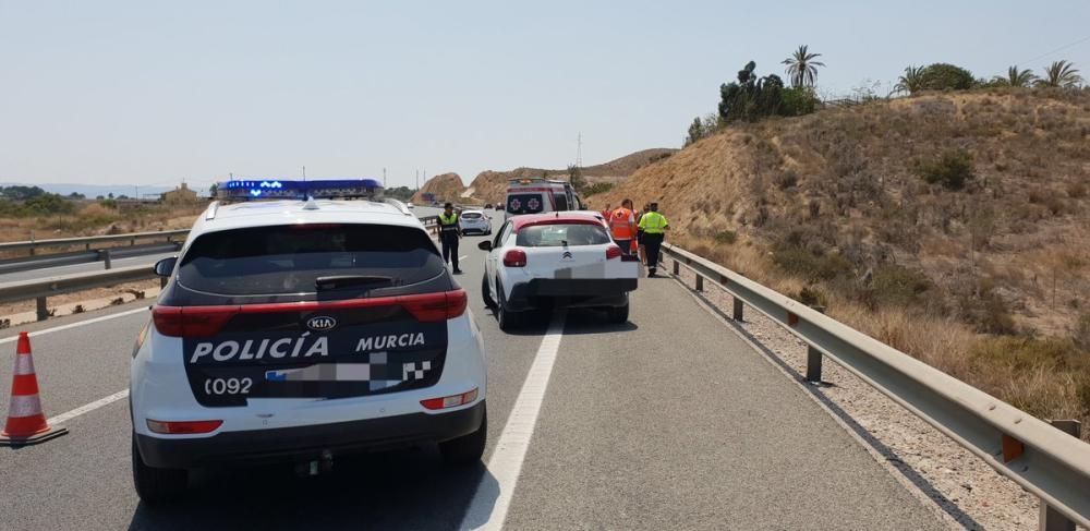 Accidente múiltiple en la A-7 a su paso por Cobatillas