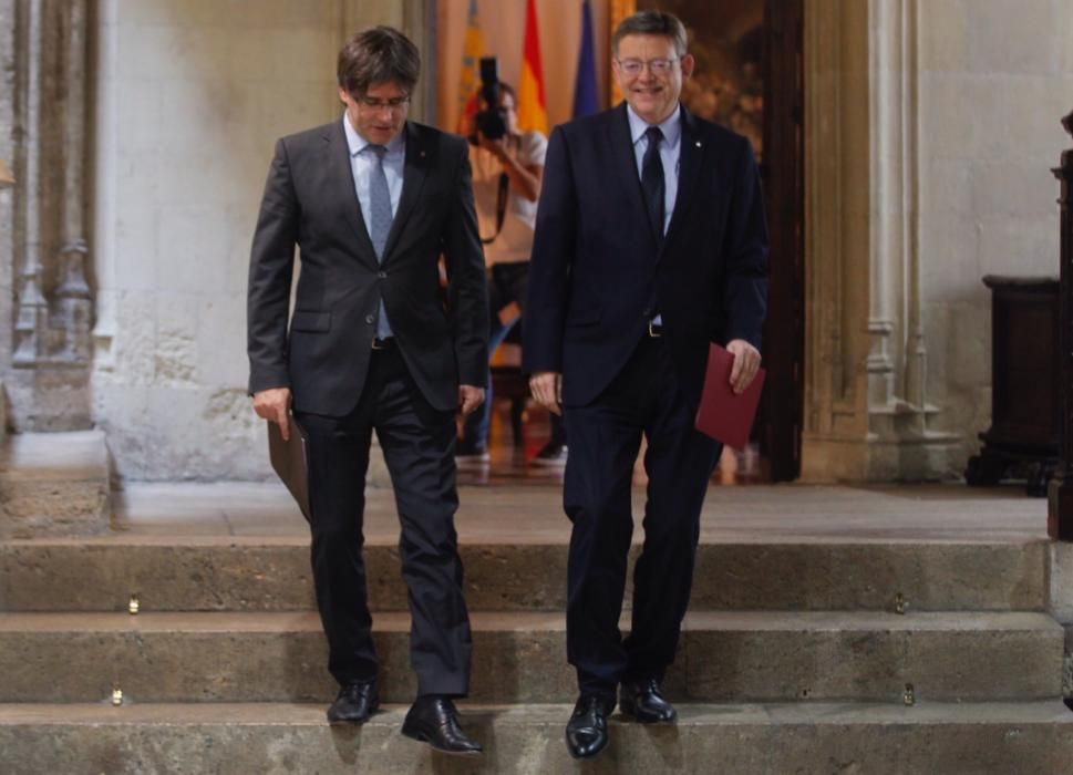 Cumbre bilateral entre Puig y Puigdemont en Valencia
