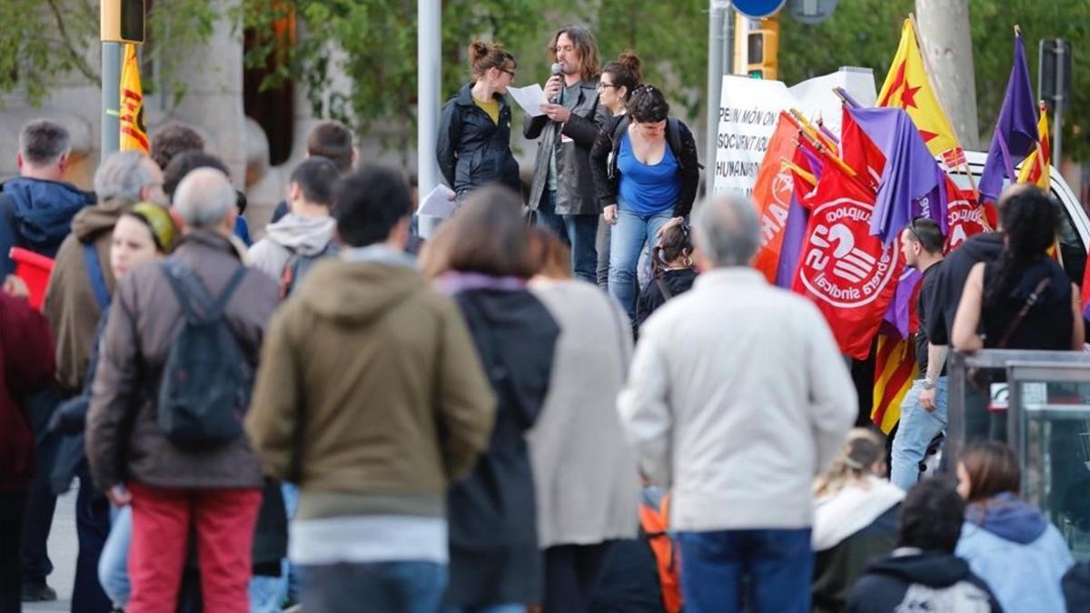 Incidentes en la manifestación alternativa del Primero de Mayo en Barcelona