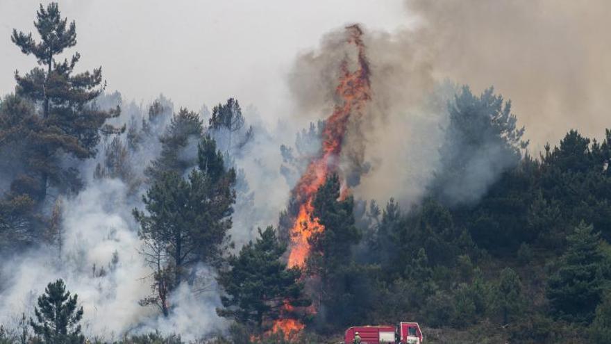 El fuego arrasa ya 4.600 hectáreas y amenaza aldeas en O Courel