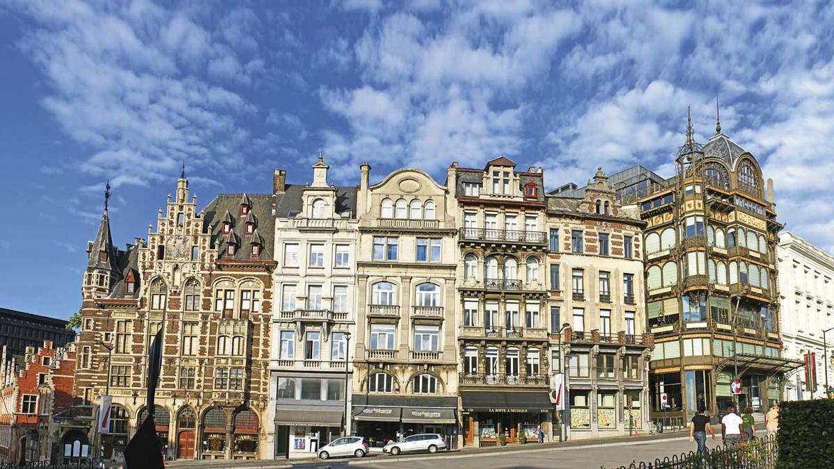 Edificios "art nouveau" en la calle Coudenberg