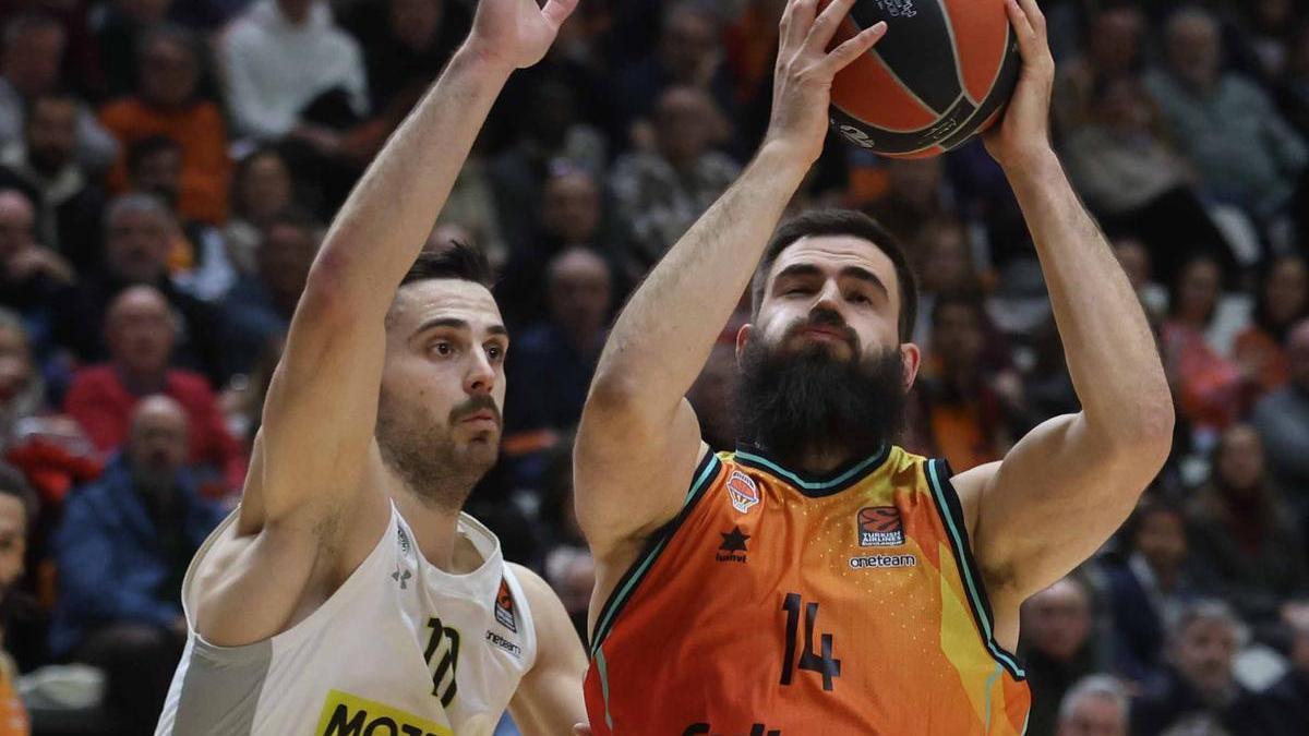 Bojan Dubljevic, el MVP del partido de Euroleague entre el Valencia Basket y el Partizan de Belgrado