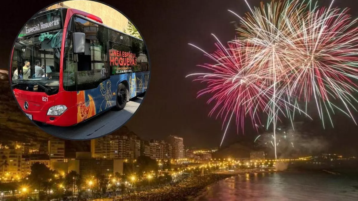 ¿Vas a los fuegos del Postiguet? Estos son los horarios especiales de autobuses en Alicante