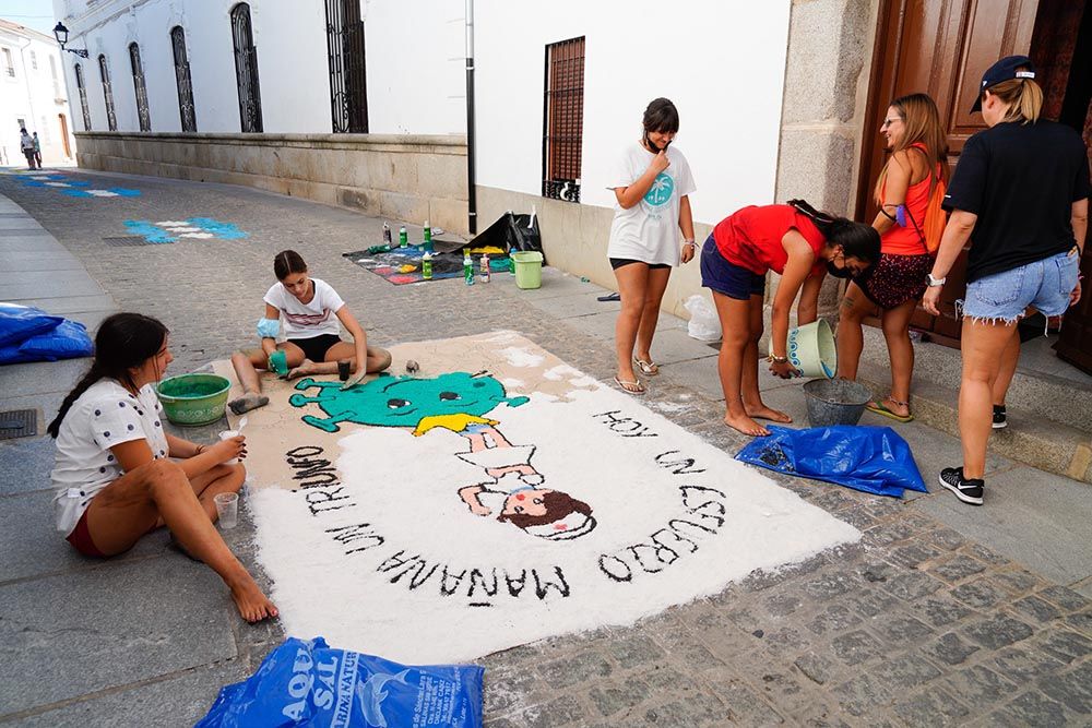 Alfombras para San Roque en Dos Torres