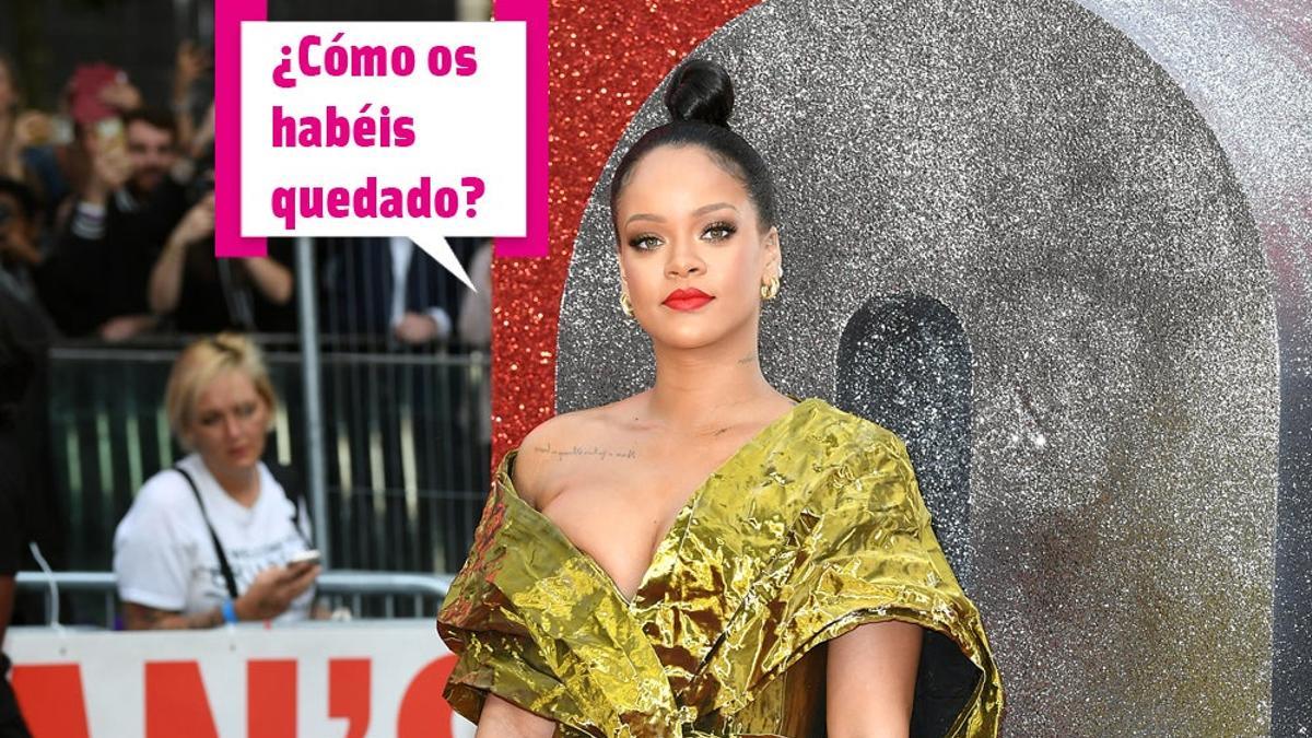 Rihanna estaba encantada con su vestidito