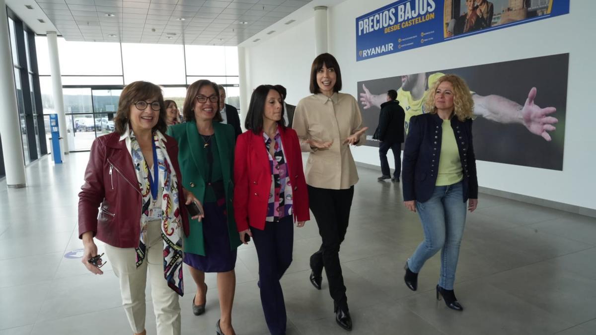 Diana Morant en el Aeropuerto de Castellón