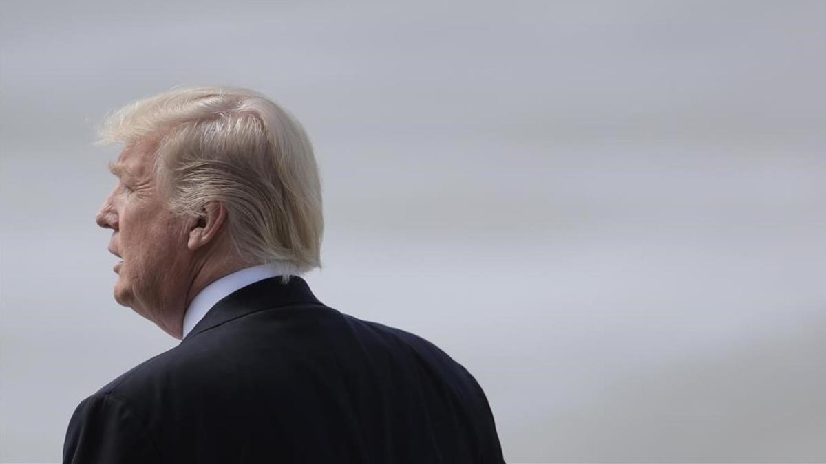 El presidente de Estados Unidos, Donald Trump, poco antes d ela reunión del G20.