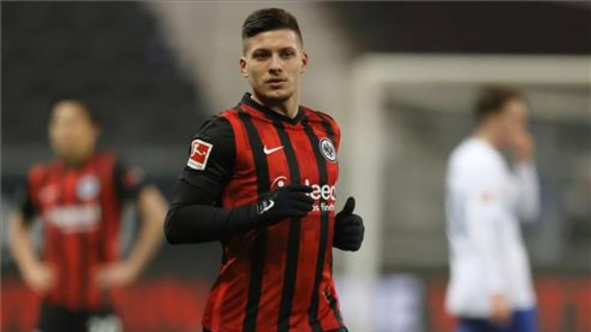 Luka Jovic en su vuelta al Eintracht de Frankfurt