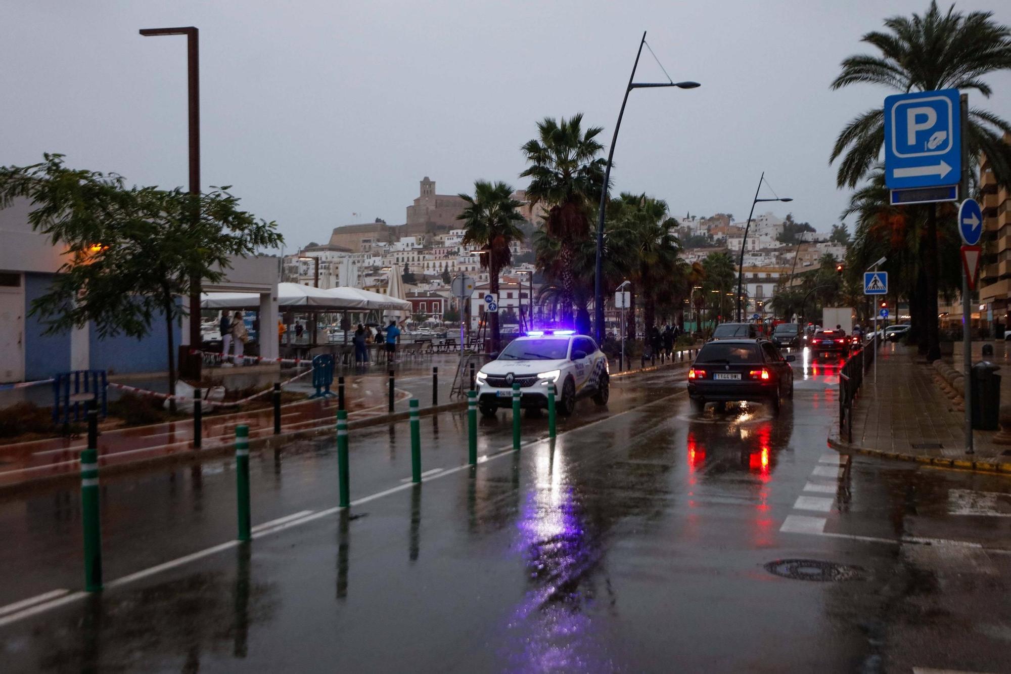 Todas las imágenes de la lluvia en Ibiza