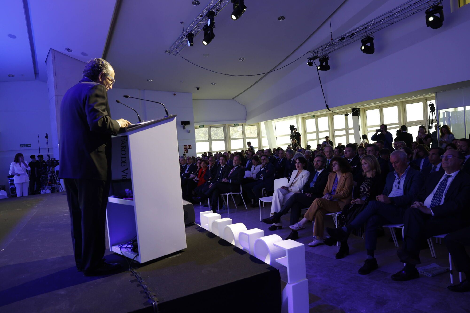 Javier Moll, presidente de Prensa Ibérica, durante su discurso. 