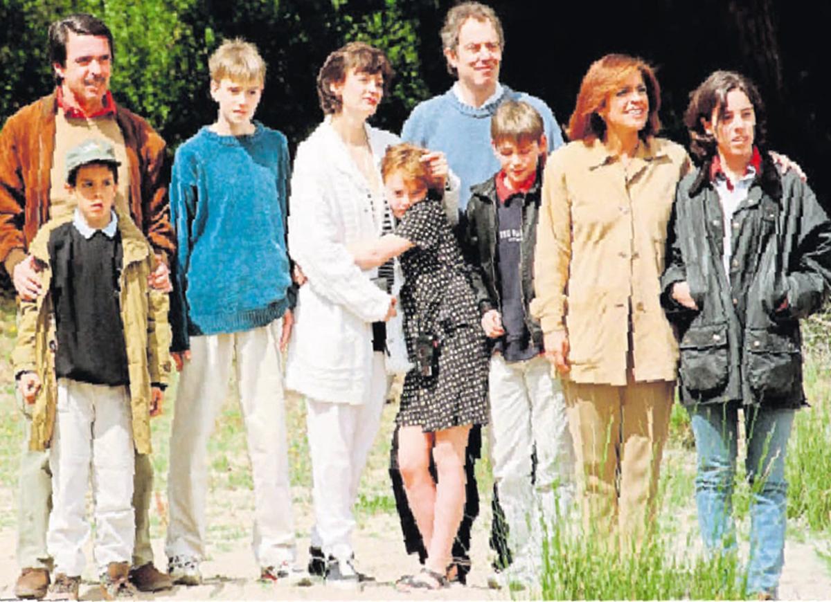 Els Aznar i els Blair a Doñana (Huelva), el 1998