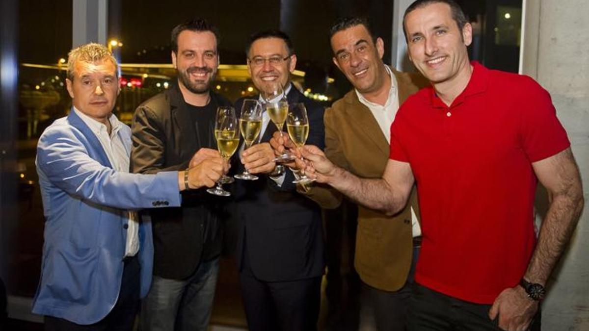 Toni Miró, Ricard Muñoz, Josep Maria Bartomeu, Josep Ramon Vidal-Abarca y Aitor Egurrola