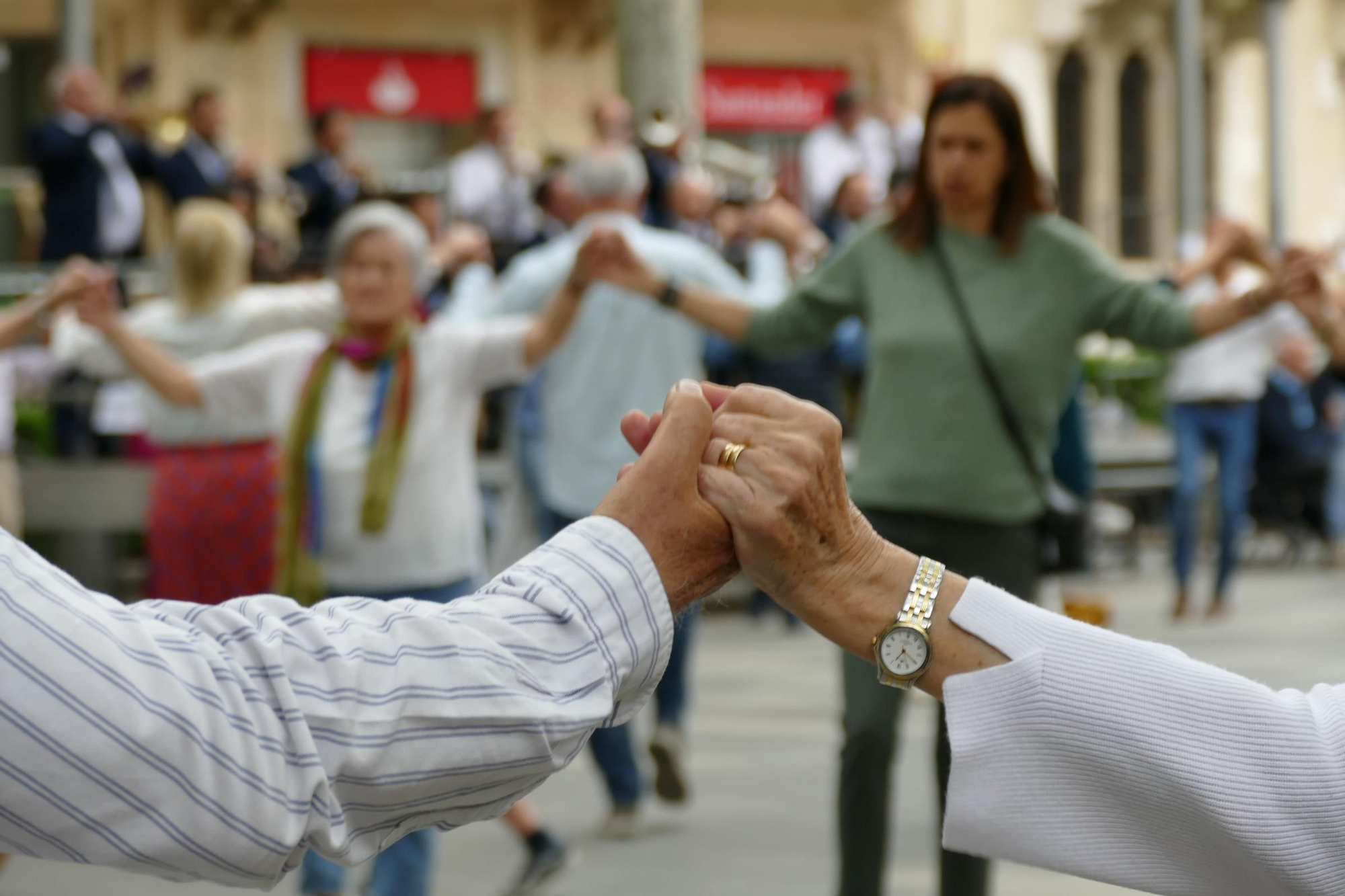 Les sardanes omplen la Rambla de Figueres amb la Cobla Selvatana