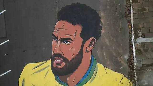 Así es el gigantesco mural de Neymar pintado en Brasil