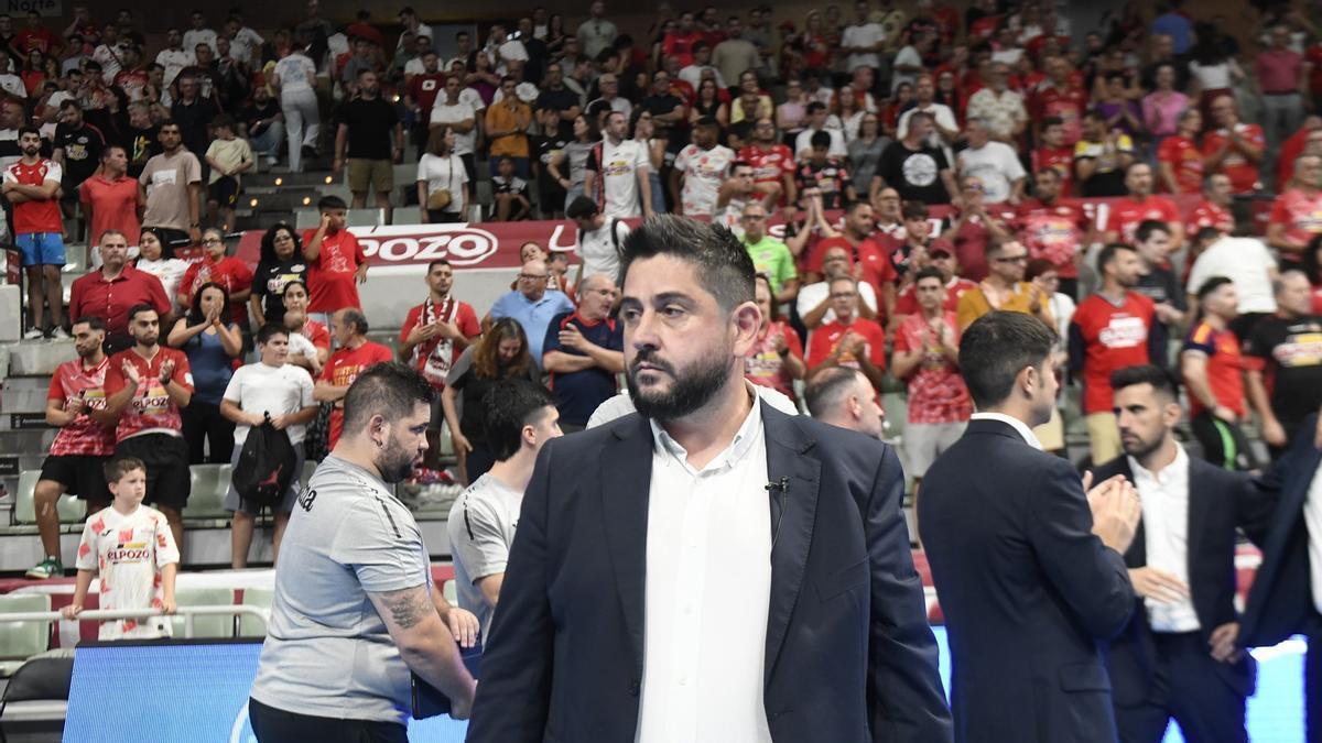 Josan González, entrenador de ElPozo Murcia, en el último partido de la pasada campaña.
