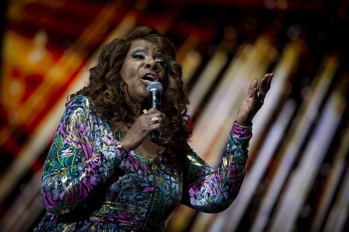 La cantante Gloria Gaynor durante su concierto en el WiZink Center de Madrid.