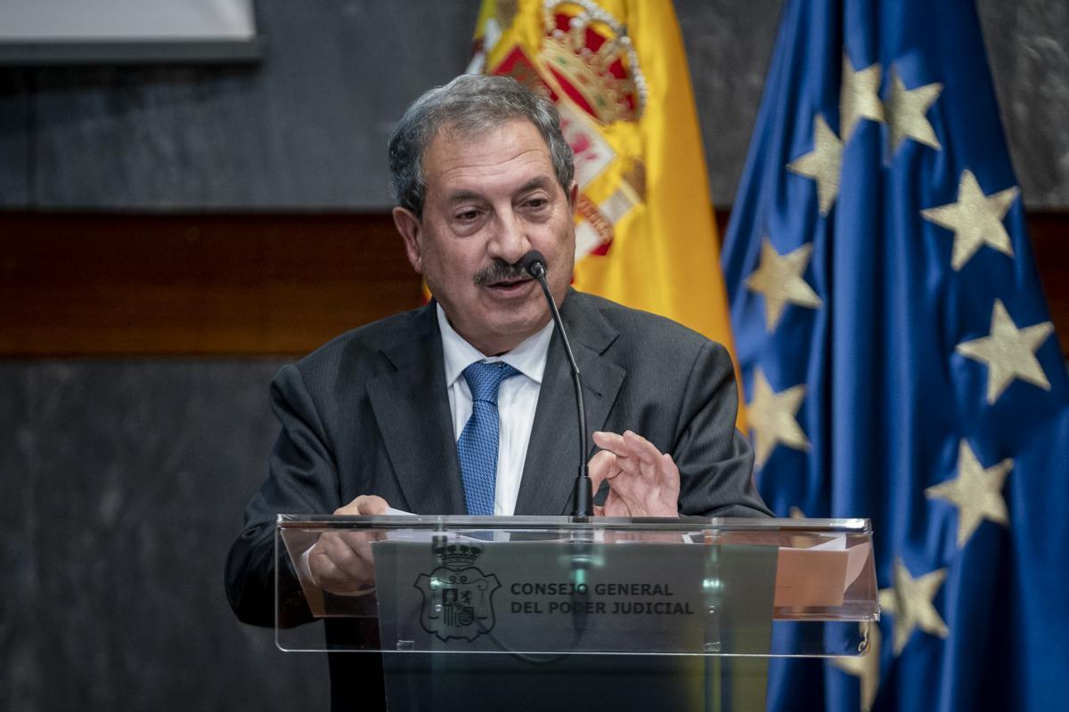 El presidente interino del CGPJ, Rafael Mozo, ayer.