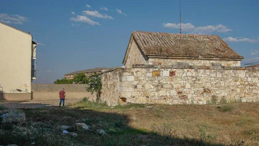 Dos arbolillos silvestres coronan la dañada cubierta del antiguo edificio de &#039;El Polvorín&#039;