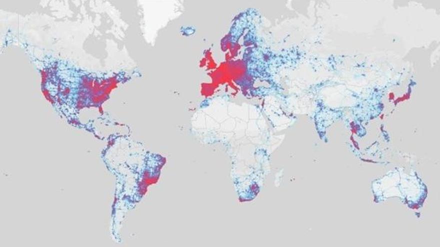 Mapa que muestra las ubicaciones de los corredores.